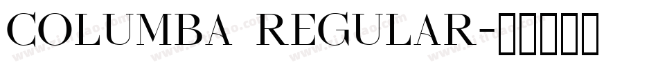 Columba Regular字体转换